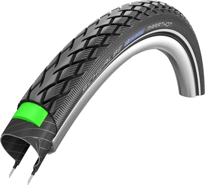 Schwalbe Marathon 28" 28-622 Reflex Green Guard Pneu à Fil